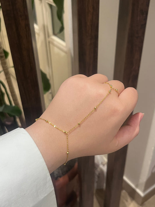 Golden dots hand chain