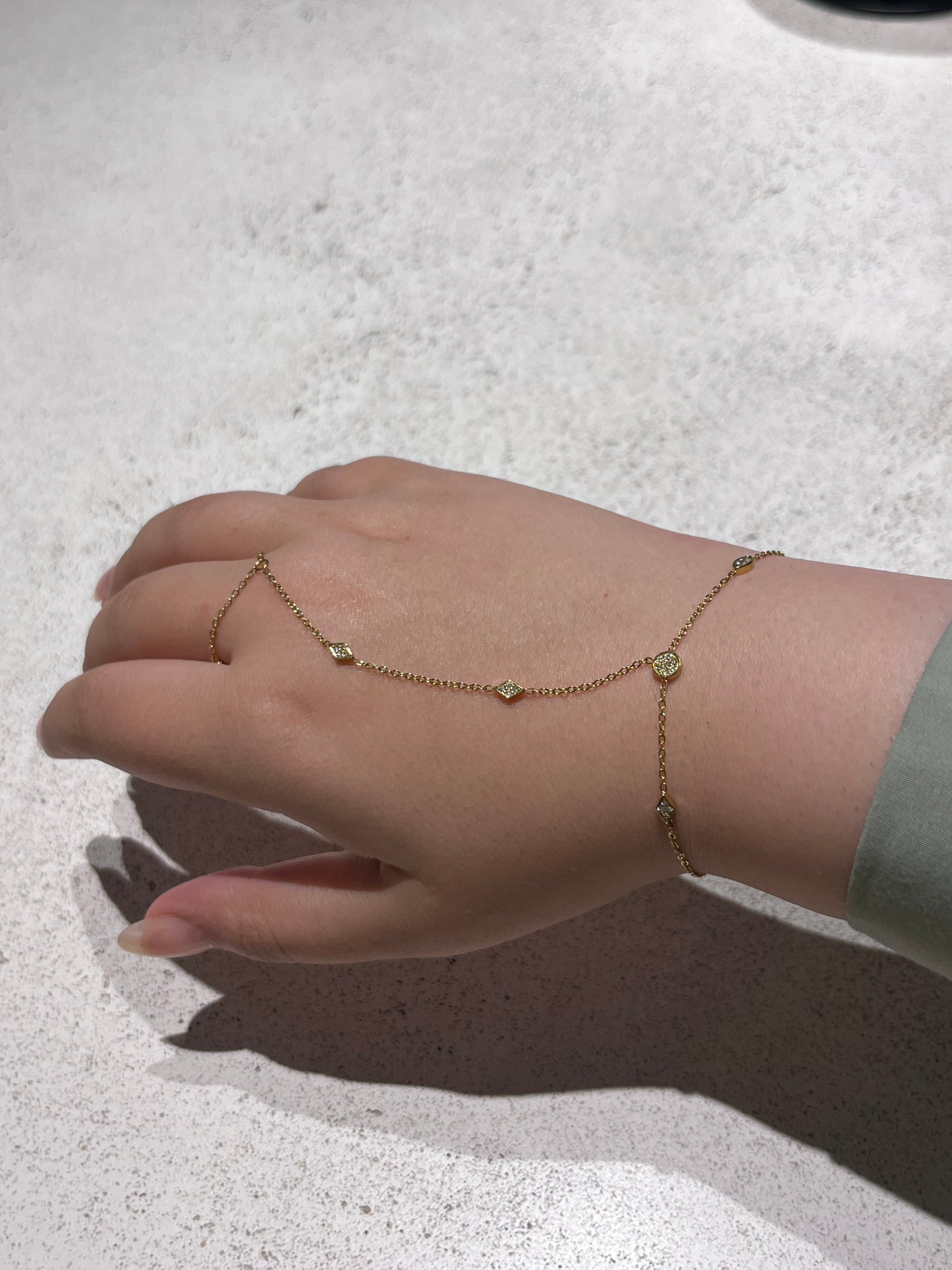 Golden grace hand chain