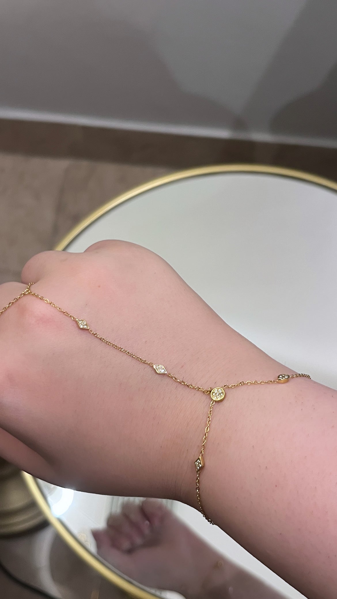 Golden grace hand chain