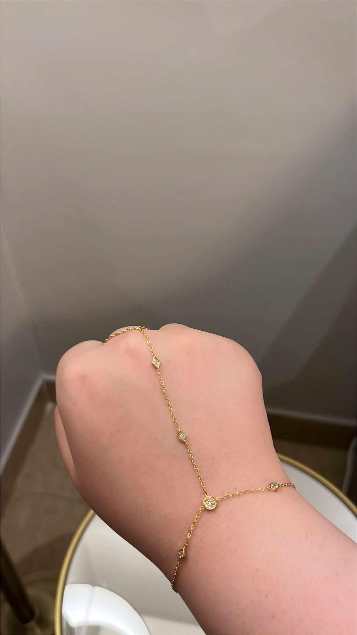 Golden grace hand chain