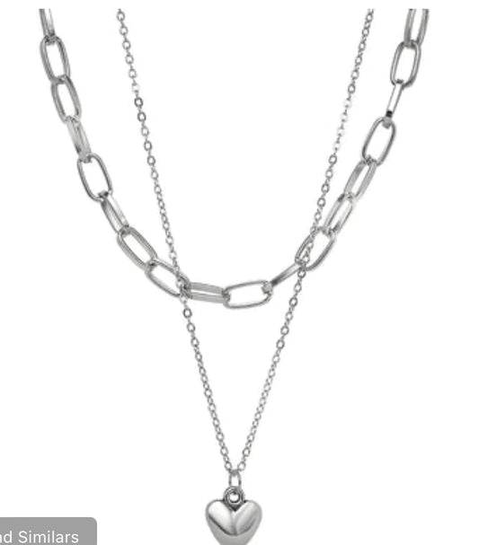 Heart chain necklace